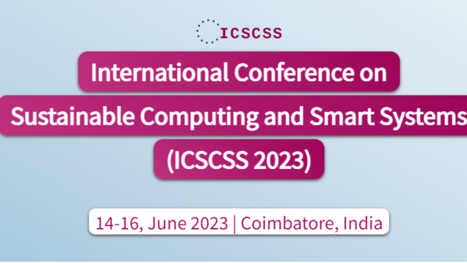 International Conference on Sustainable Computing and Smart Systems