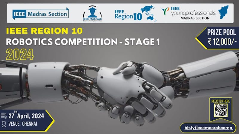 IEEE Madras Section - IEEE R10 Robotics Competition 2024: Stage 1 | Event in Chennai | Townscript