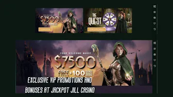 Jackpot Jill Mobile Interface Dashboard