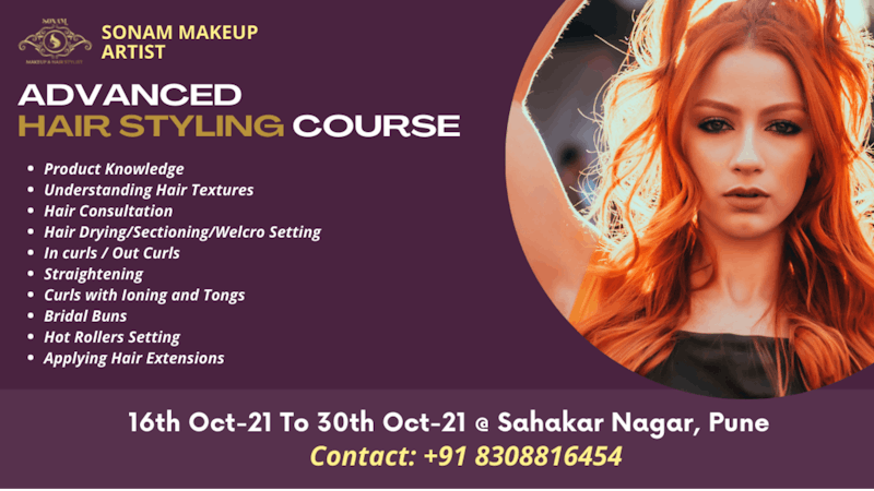 Advanced Hair Style Course Tickets by Sonam Chavan, Saturday, October 16,  2021, Pune Event