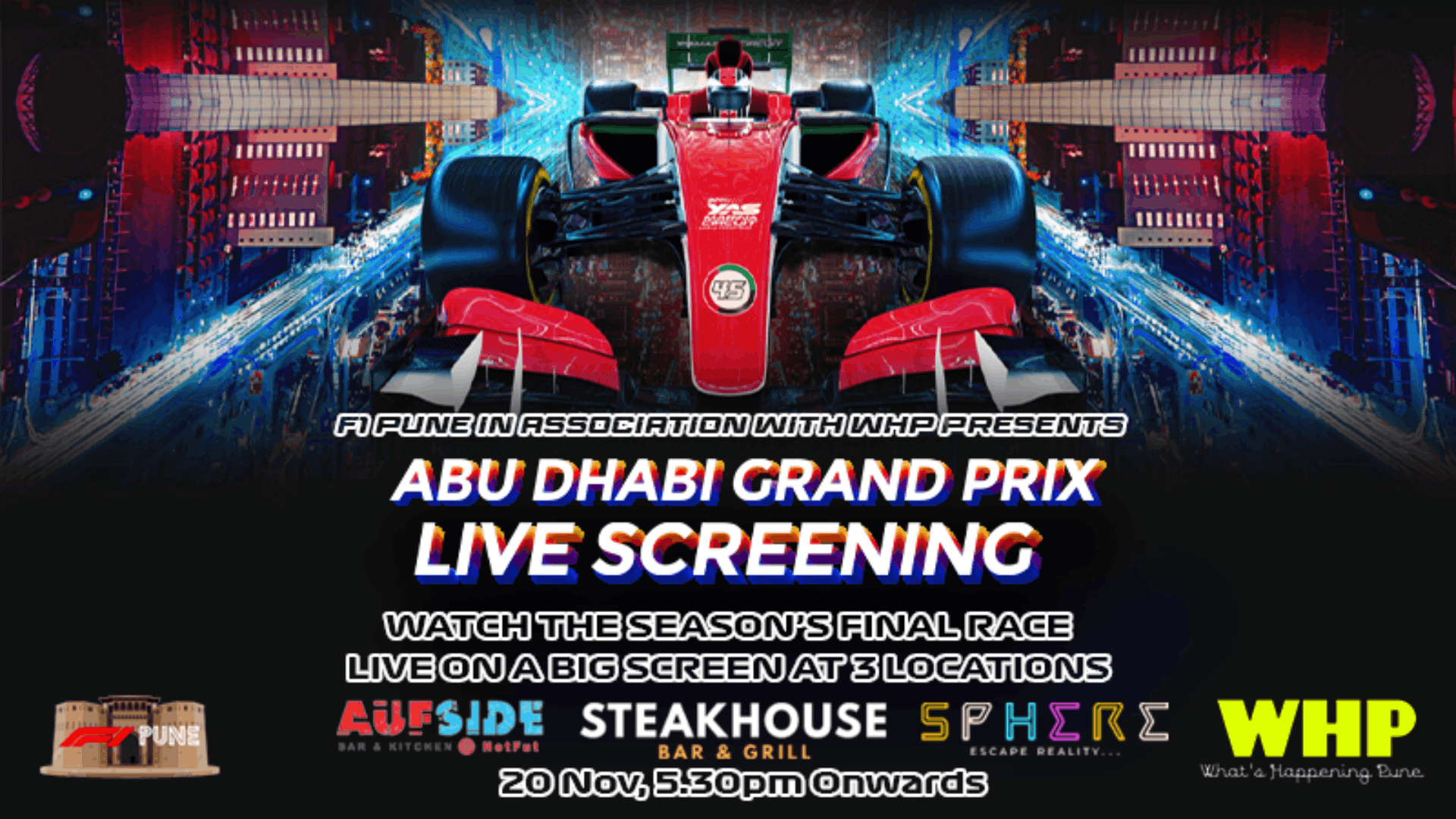 F1 hot sale live screening