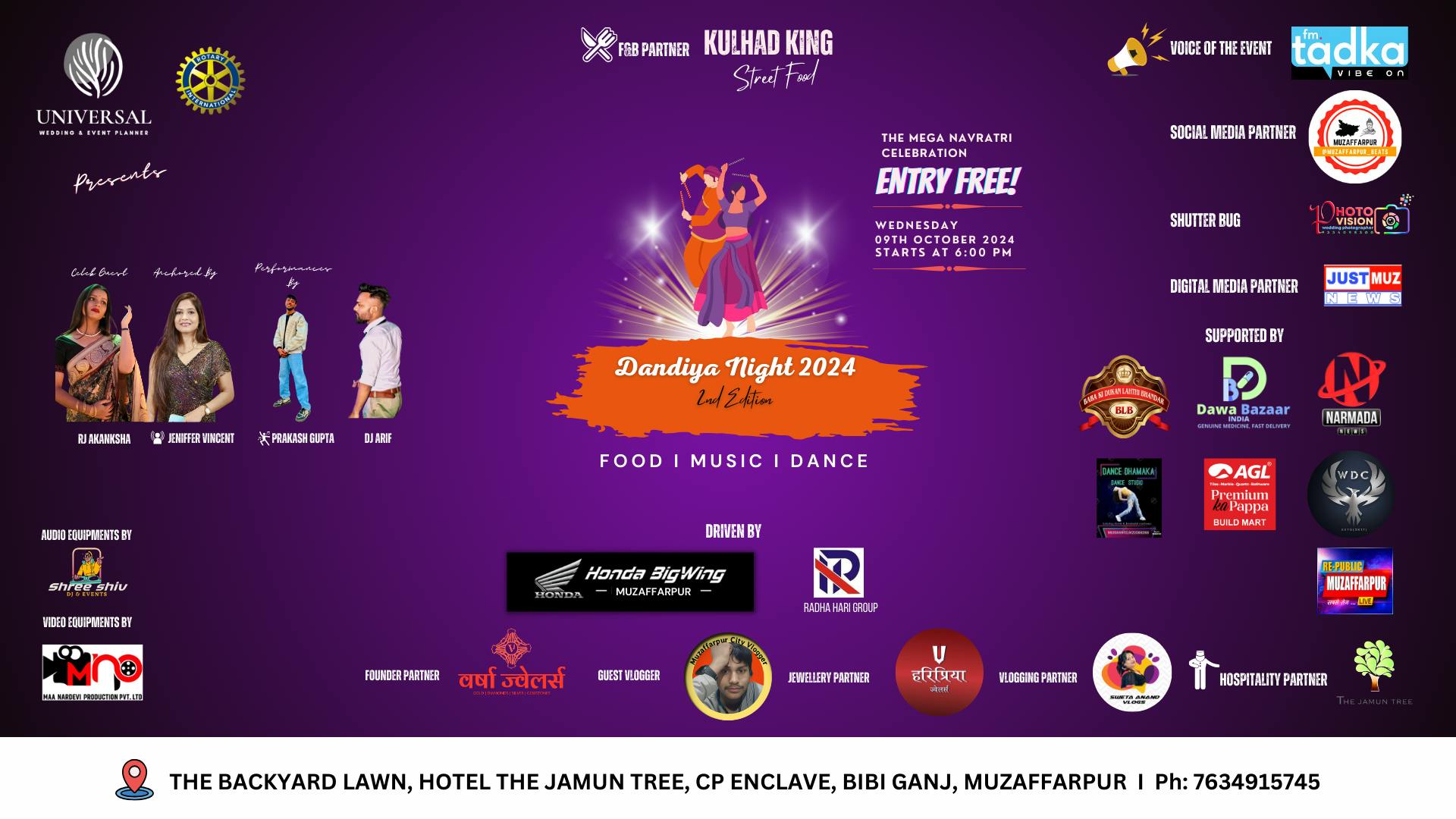 Dandiya Night 2024 Tickets by Universal Hospitality, Wednesday