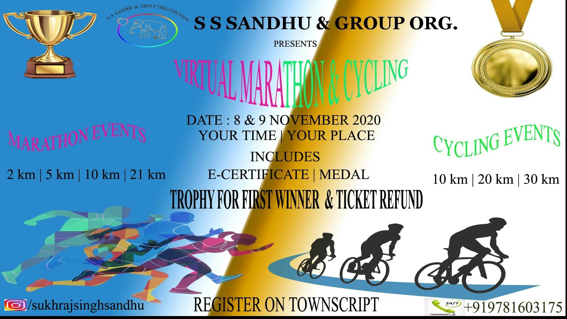 S S SANDHU GROUP ORGANISATION Virtual Marathon Cycling Tickets