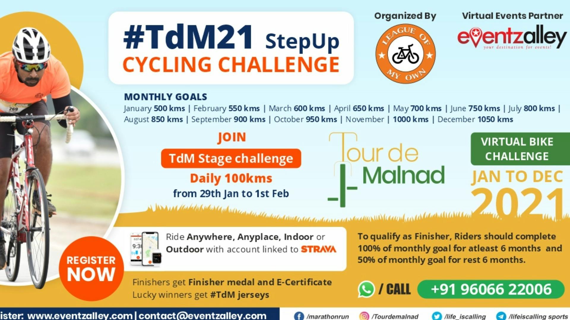 TdM21 STEP UP CYCLING CHALLENGE Tickets by Life is Calling Sports