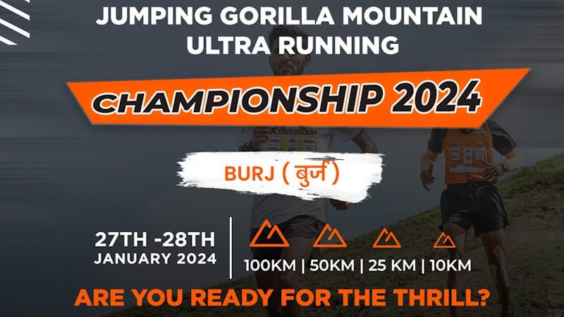 THE JUMPING GORILLA MOUNTAIN ULTRA RUNNING CHAMPIONSHIP 2024 BURJ Tickets  by Indian Sports Revolution, Saturday, January 27, 2024, Pune Event