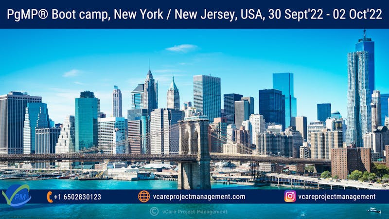 PMI PgMP Training - USA - vCare Project Management Tickets by vCare Project  Management, Friday, September 30, 2022, New York Event