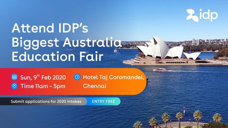 Attend Idp S Australia Education Fair 2020 In Chennai Tickets By